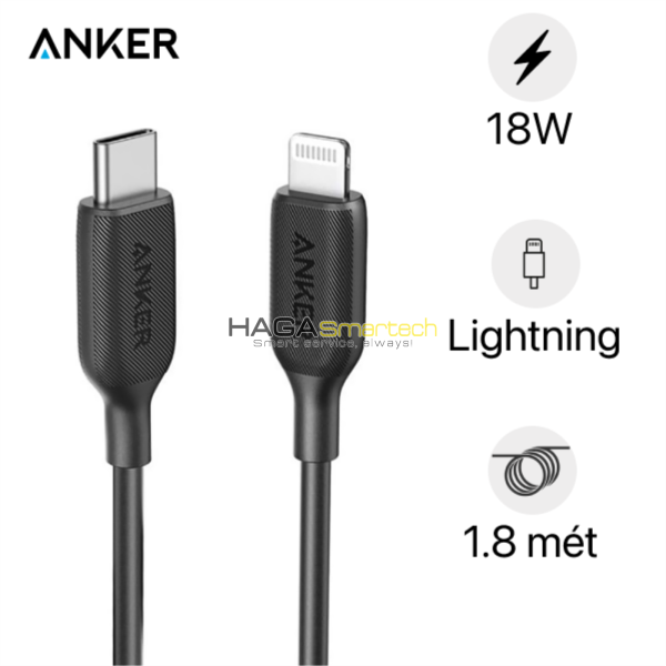 Anker PowerLine+ II USB-C to Lightning 1.8m - A8833