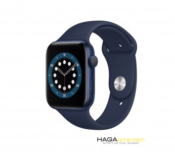 Apple Watch Series 6 (2020) - LTE - 40mm - viền nhôm màu xanh - dây cao su (eSIM)